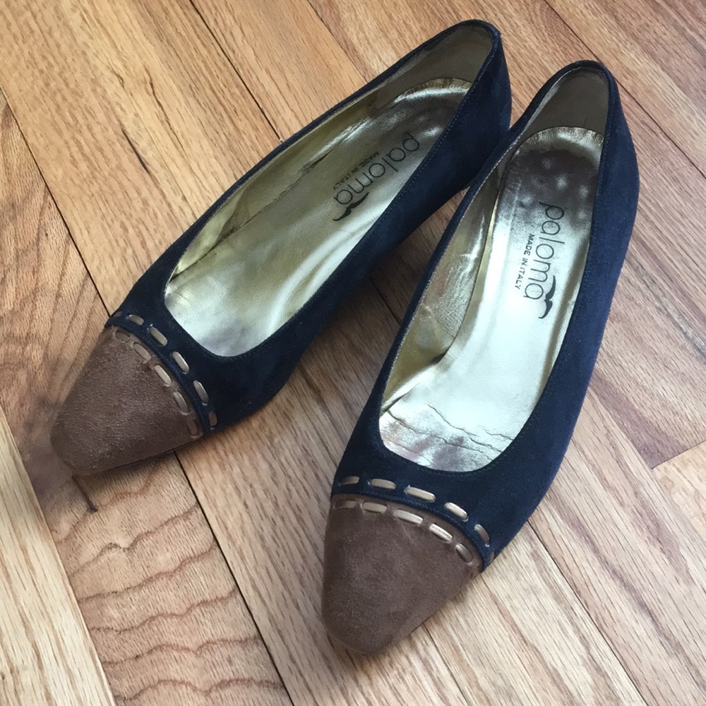 Paloma of Italy suede heels vintage